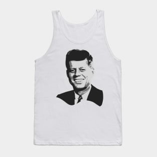 John F Kennedy Grayscale Pop Art Tank Top